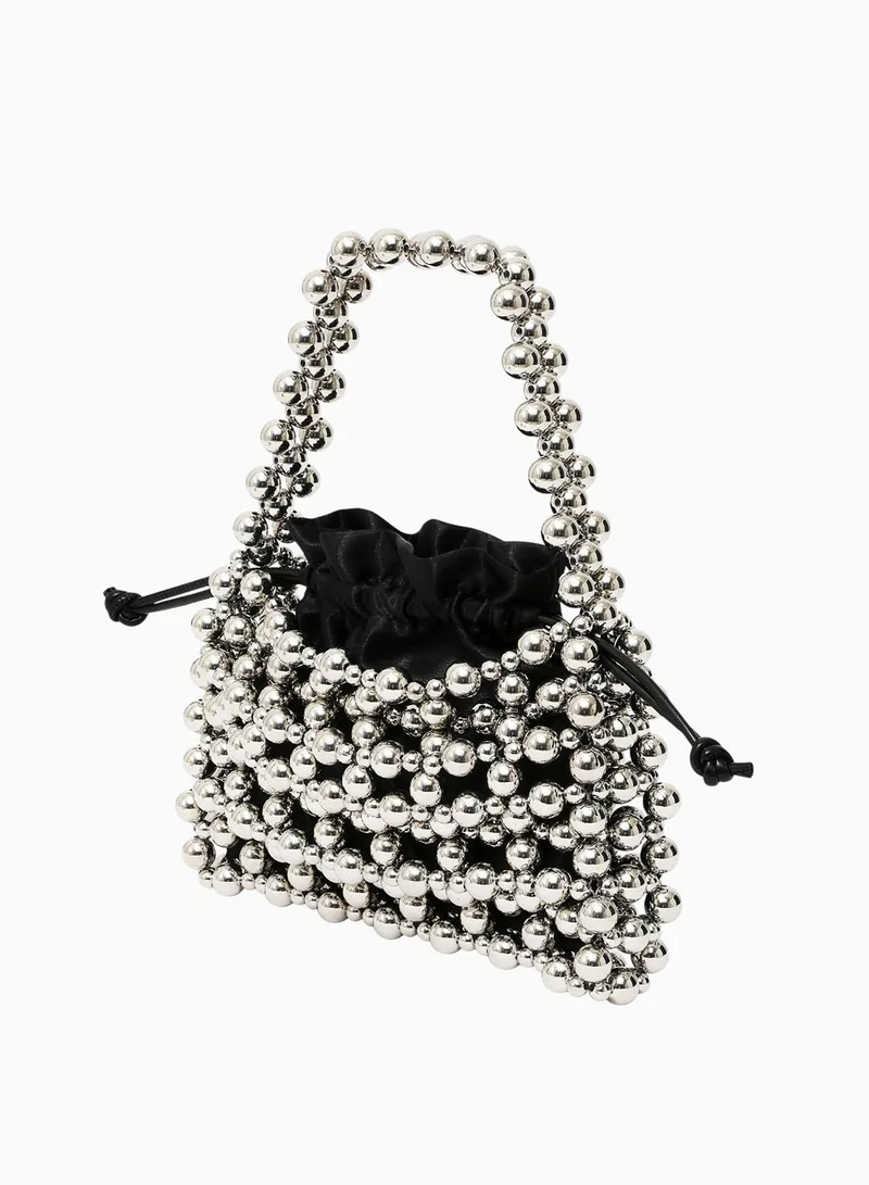 فرنش كونكشن Beaded Top Handle Bag