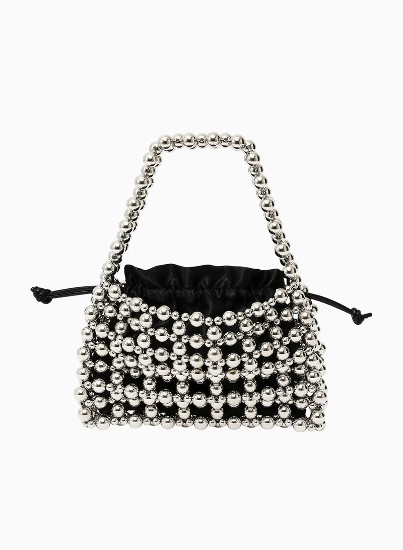 فرنش كونكشن Beaded Top Handle Bag
