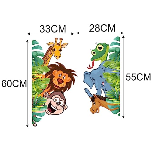 Sticker Yard Jungle Animals PVC Vinyl Wall Sticker Size 61X60CM-Self-Adhesive - Image 4