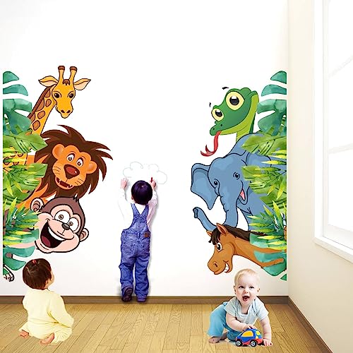Sticker Yard Jungle Animals PVC Vinyl Wall Sticker Size 61X60CM-Self-Adhesive - Image 1