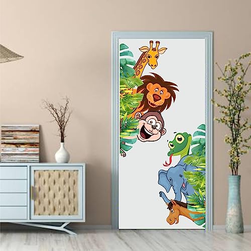 Sticker Yard Jungle Animals PVC Vinyl Wall Sticker Size 61X60CM-Self-Adhesive - Image 3