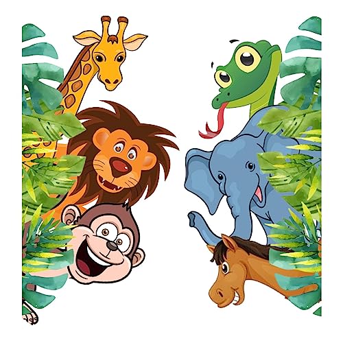 Sticker Yard Jungle Animals PVC Vinyl Wall Sticker Size 61X60CM-Self-Adhesive - Image 2