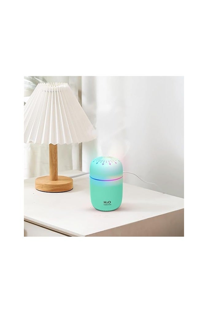 فواحة عطرية محمولة H2O بإضاءة ليلية هادئة ووصلة USB – أخضر - Image 3