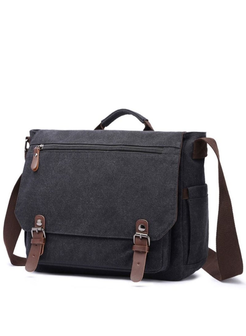 NIBEMINENT Laptop Messenger Bag 15.6" Waterproof Canvas Crossbody Briefcase For School/Business/Women/Men  - Image 1