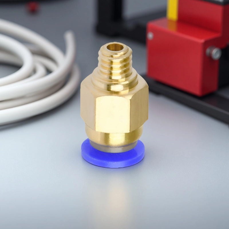 M6 Pneumatic Connector Set 20 Pcs Nickel Plated PTFE Push To Connect Fittings - Image 4