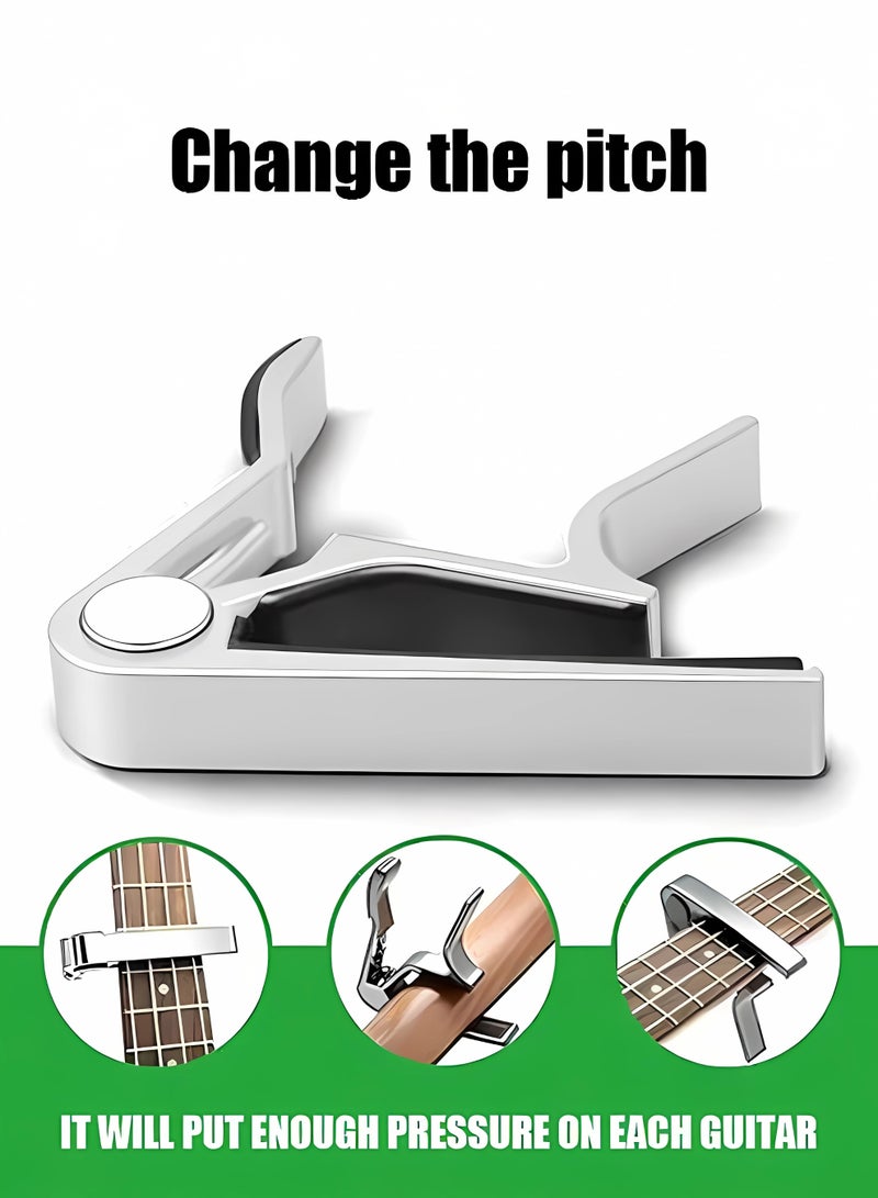 Generic Brand مشبك كابو جيتار سريع الفك - أبيض - Image 5