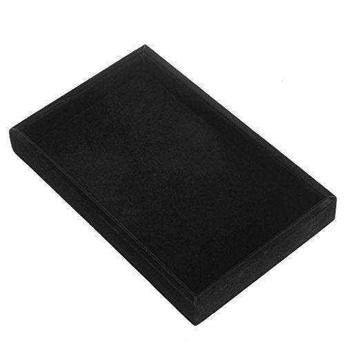 Youngy Velvet Jewelry Tray, Stackable Showcase Display Organizer for Ring Earring Necklace Pendants Bracelet Purple Red - Image 4