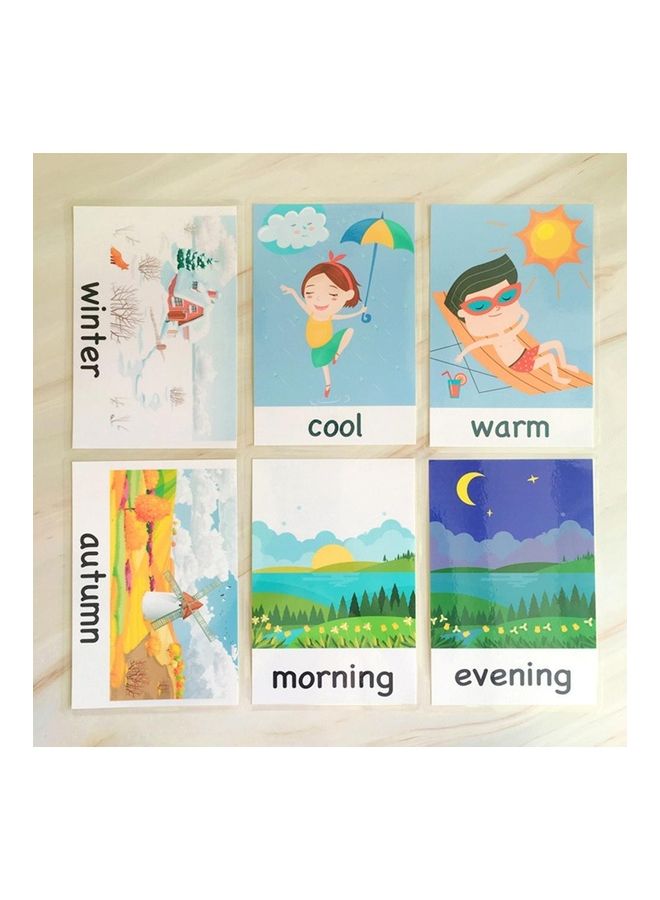 إيهوم 12-Piece Montessori Baby English Learning Season Cards 8 X 11cm - Image 2