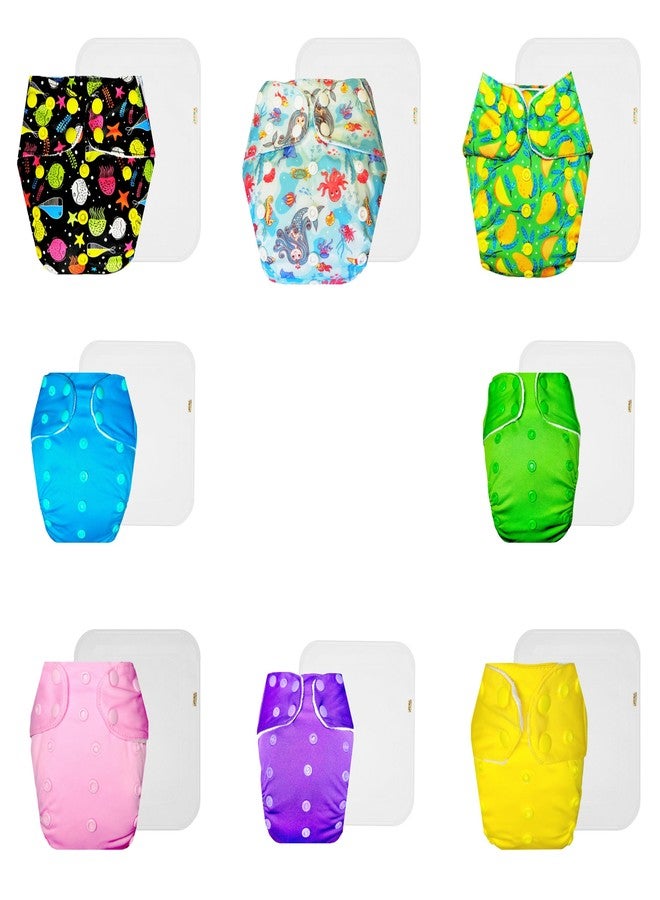 حفاضات دمبلدو القماشية الممتازة مع حشوة قطنية (عبوة من 8 قطع) | شعور بالجفاف والراحة | تهوية جيدة | أزرار كبس قابلة للتعديل | ضرورية للاستخدام اليومي | من 3 أشهر إلى 3 سنوات | للجنسين - Image 1