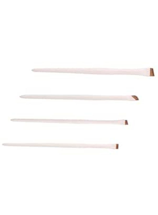 Ultra Thin Flat Head Eyeliner And Eyebrow Brush Set 4 Piece Portable Makeup Tools - Image 1