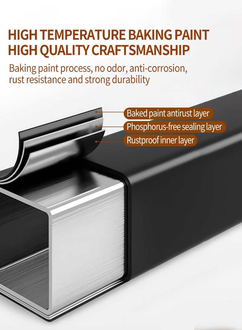 BEIRUI Modern Double-Tier Side Table - Irregular Petal-Shaped Engineered Wood Top with Metal Frame | Versatile for Living Room, Bedroom & Office - Image 4