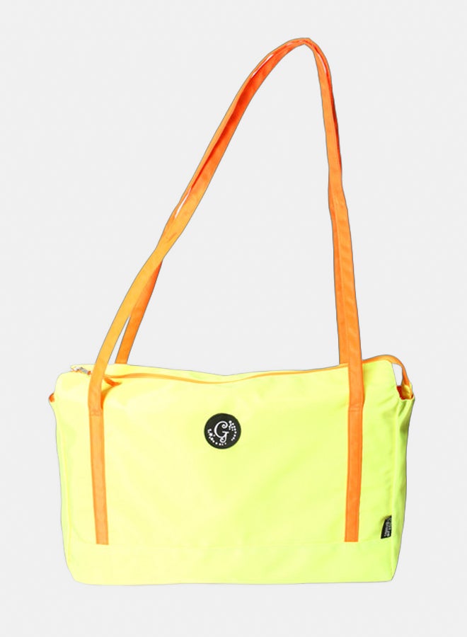 Glitter Women Bag with Cross Hand - Yellow - Image 1