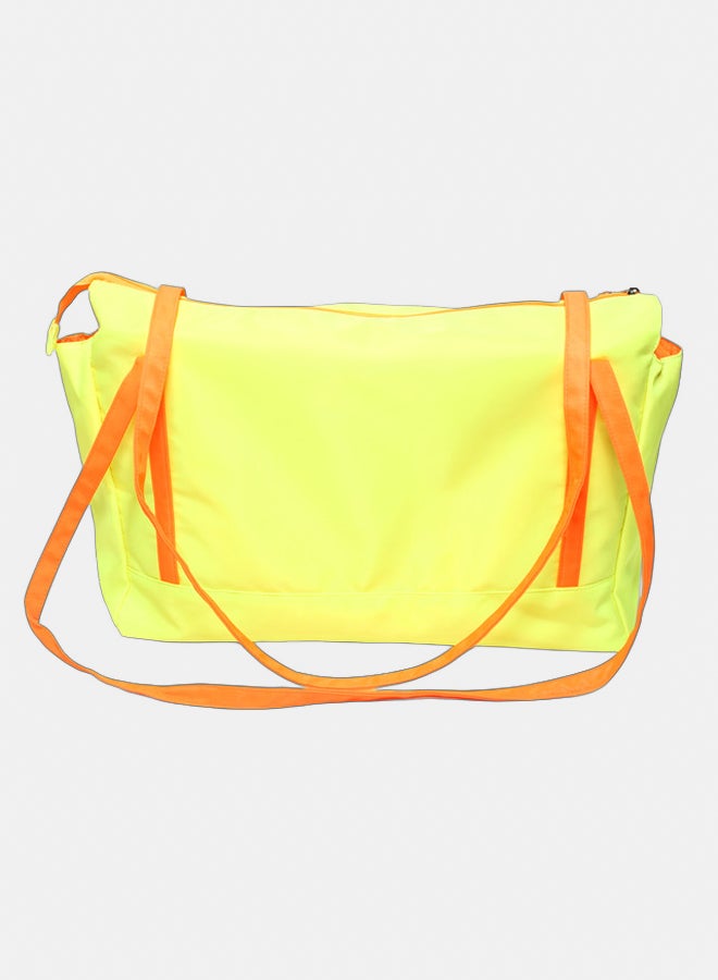 Glitter Women Bag with Cross Hand - Yellow - Image 3