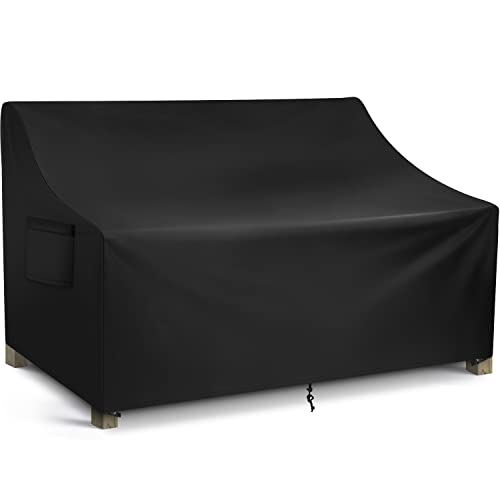 WLEAFJ WLEAFJ Patio Sofa Cover Waterproof Outdoor Loveseat Cover Heavy Duty Outdoor Couch Cover Large Lawn Patio Furniture Covers with Air Vent 58 W x 40 D x 31 H 