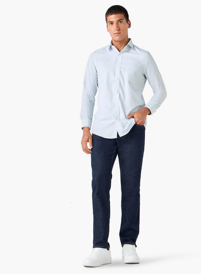 Splash FAV Regular Fit Checked Shirt with Collar and Long Sleeves - Image 2