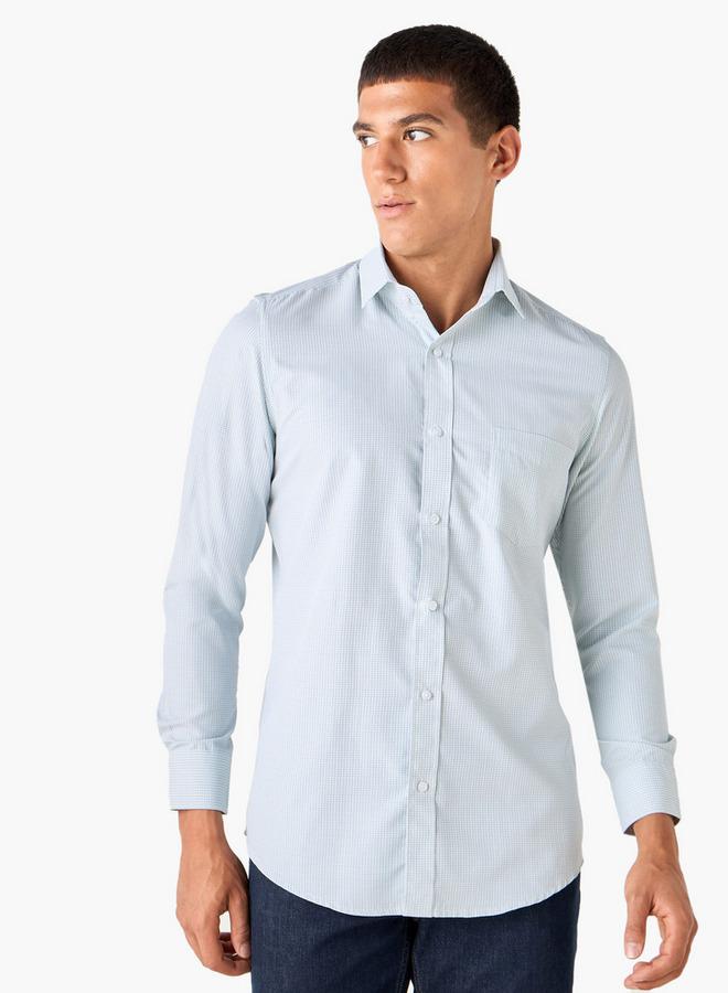 Splash FAV Regular Fit Checked Shirt with Collar and Long Sleeves - Image 1