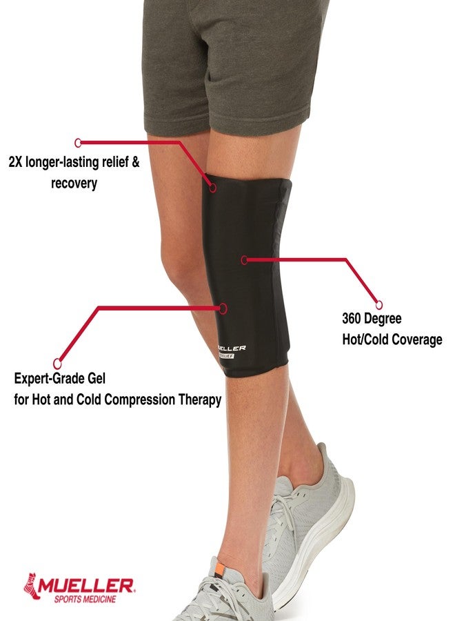MUELLER Sports Medicine EZ Relief Compression Sleeve for Men and Women, Pain Relief Support, Reduces Swelling on Knees, Elbows, Wrists, Ankles, and More, Fits Right or Left, Black, One Size - Image 4