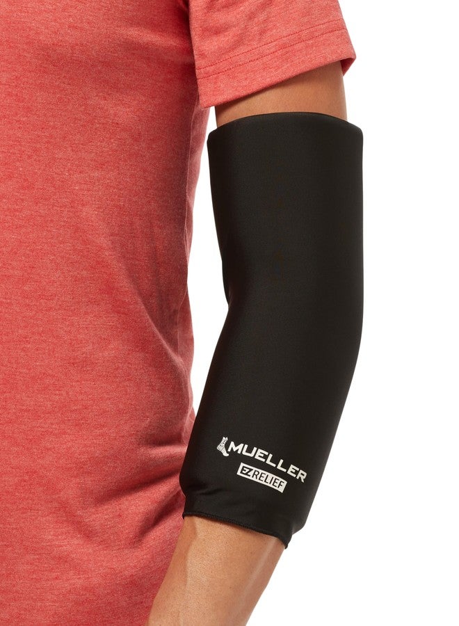 MUELLER Sports Medicine EZ Relief Compression Sleeve for Men and Women, Pain Relief Support, Reduces Swelling on Knees, Elbows, Wrists, Ankles, and More, Fits Right or Left, Black, One Size - Image 1