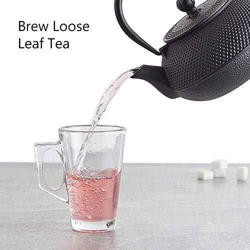 Hwagui - Japanese Cast Iron Teapot With Stainless Steel Infuser For Loose Leaf Tea And Teabags, Cast Iron Tea Kettle Stovetop Safe, 600ml/20oz - Image 4