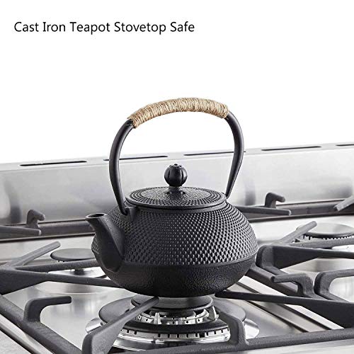 Hwagui - Japanese Cast Iron Teapot With Stainless Steel Infuser For Loose Leaf Tea And Teabags, Cast Iron Tea Kettle Stovetop Safe, 600ml/20oz - Image 5