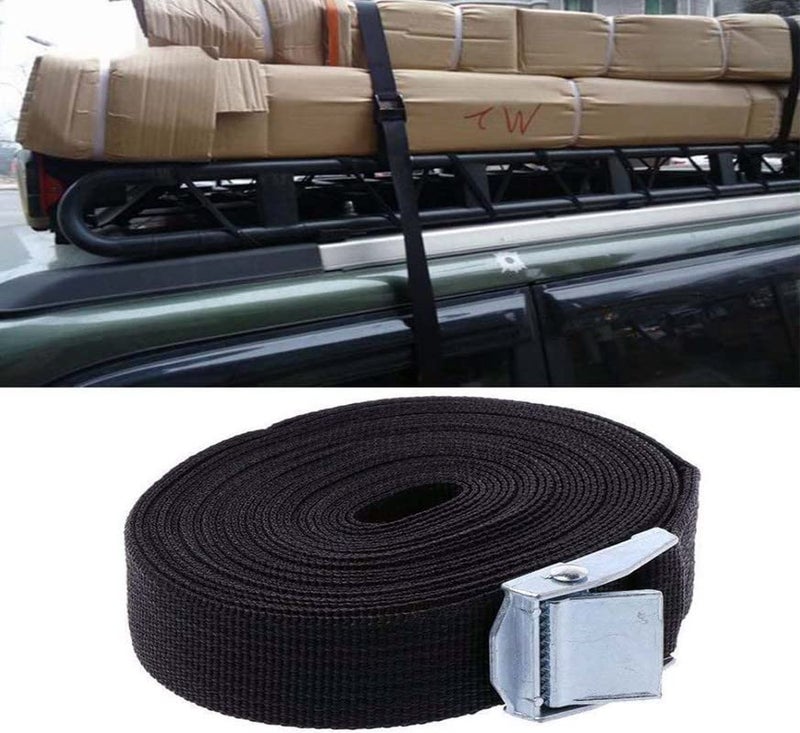 DIY Crafts 5 Pcs 7 Meter 3 Meter Tie Down Lashing Ratchet Strap with Metal Buckle Black for 5 Pcs 7 Meter - Image 3