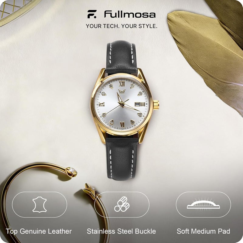 Fullmosa Quick Release Leather Watch Strap for Men and Women - Replacement Bands in Various Widths - Image 2