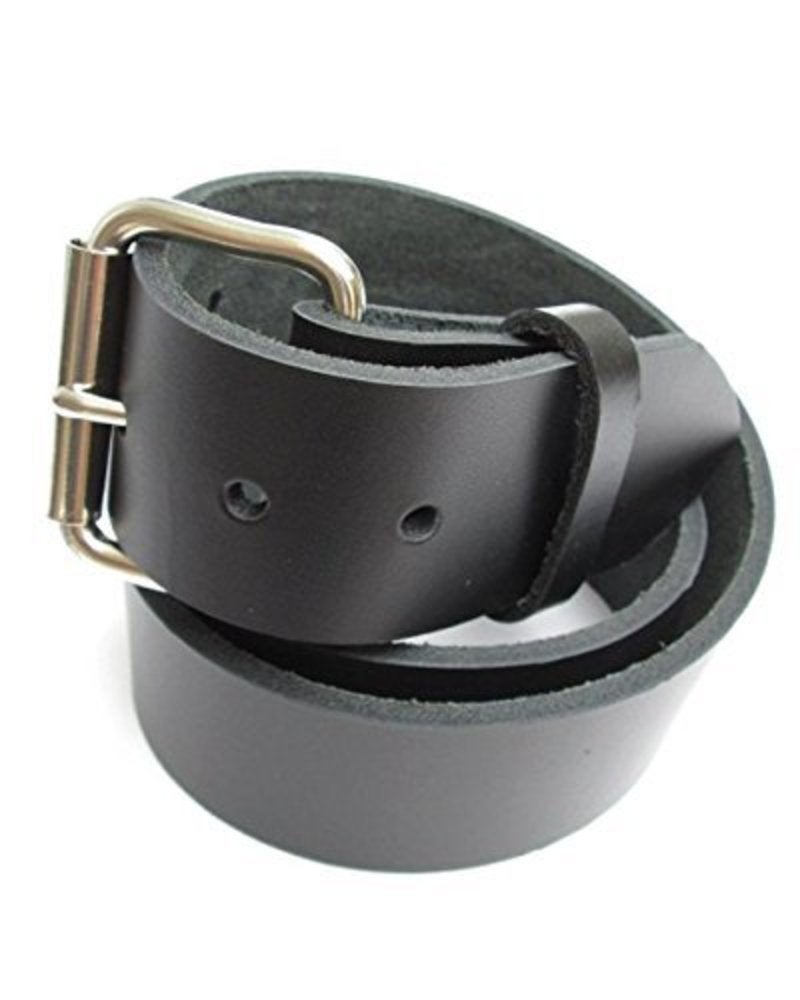 Dangerous Threads Mens Heavy Black Leather Belt 1 3/4" Wide *New* (48) - Image 1