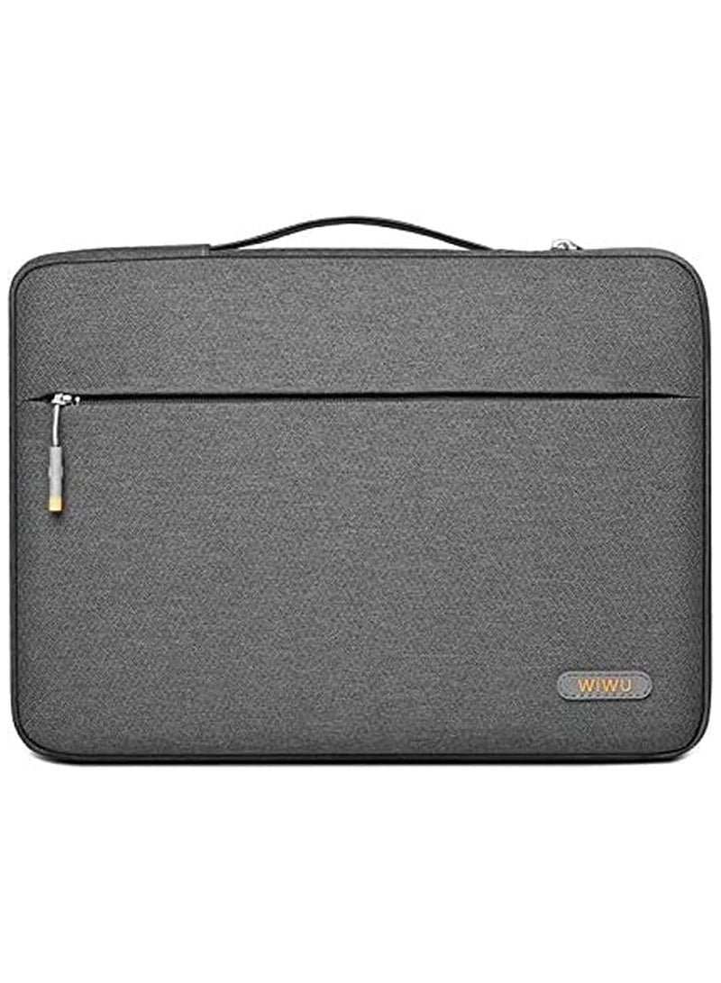 SPECTON Pilot Water Resistant High-Capacity Laptop Sleeve Case, Grey - 14" - Image 1