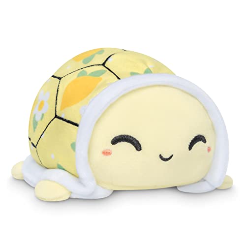 TeeTurtle The Original Reversible Turtle Plushie Cute Sensory Fidget Stuffed Animals That Show Your Mood Lemons Flowers - Image 1