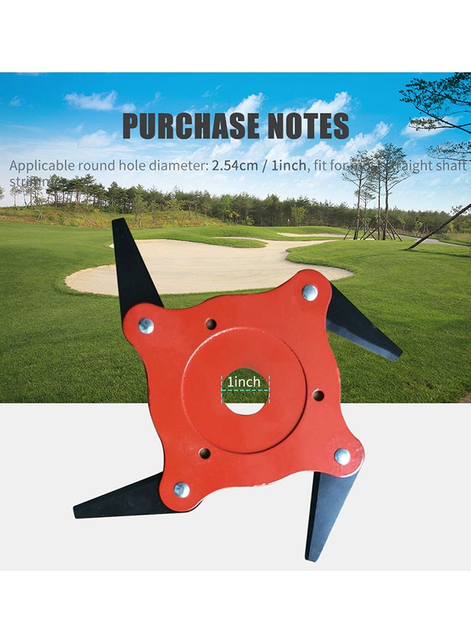 Generic 5-Leaves Outdoor Lawn Mower Head Grass Trimmer Red/Black  - Image 5