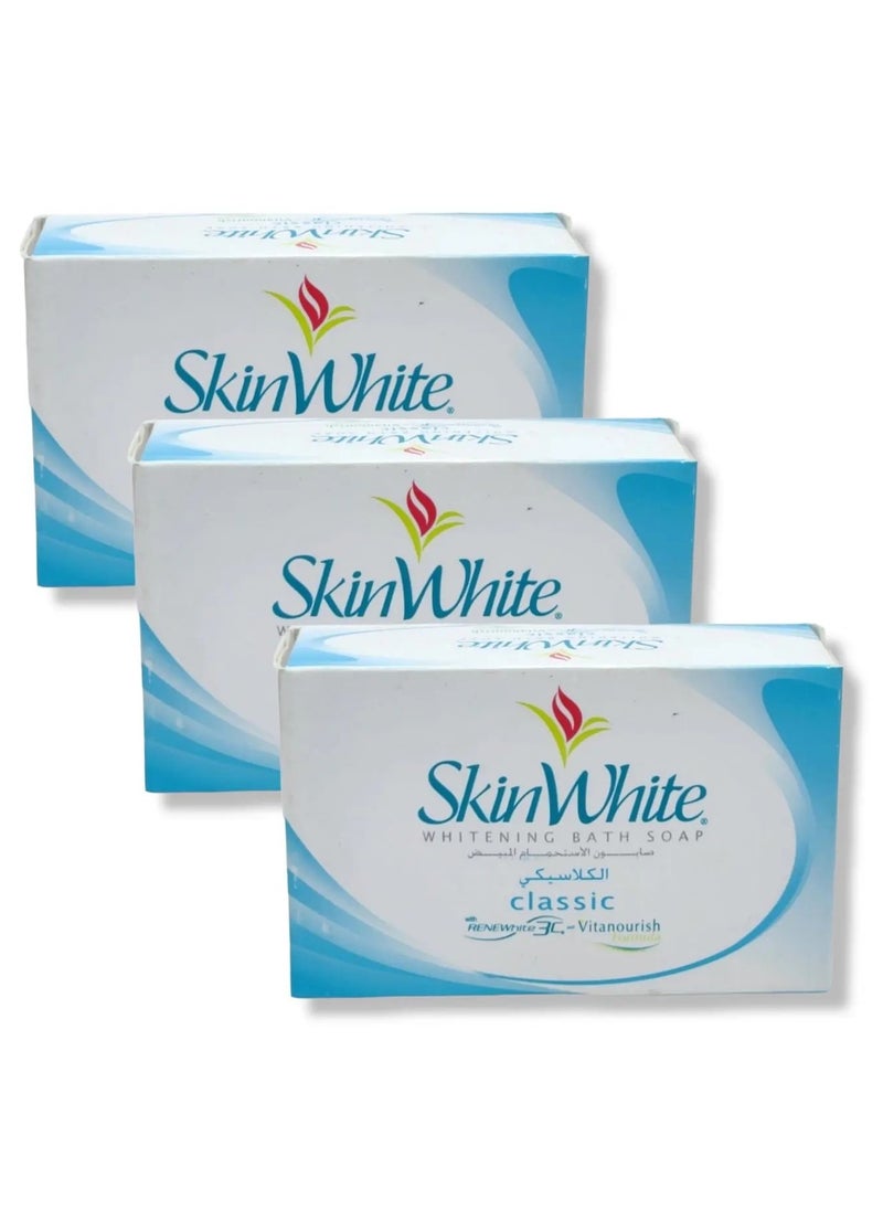 skin white Whitening Bath Soap Classic 2+1 135gram  - Image 1