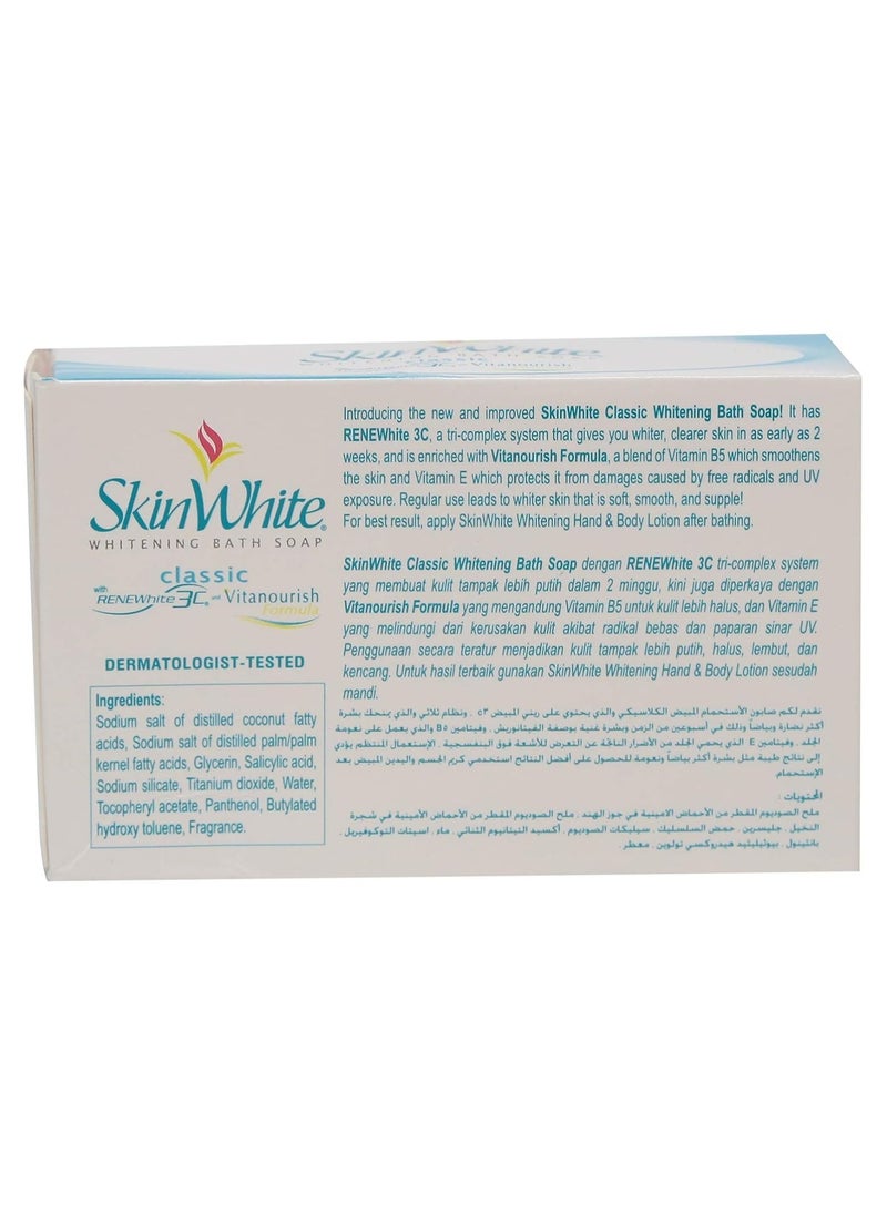 skin white Whitening Bath Soap Classic 2+1 135gram  - Image 3