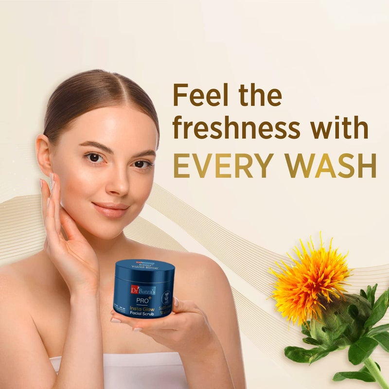 Dr Batra's Dr Batras Dr BatraS Pro Instant Glow Face Wash 100G And Pro Insta Glow Facial Scrub 250GEnriched With TurmericRepairs Skin DamagePrevents InfectionsFace Wash For Skin ComplexionGlowing Skin - Image 2
