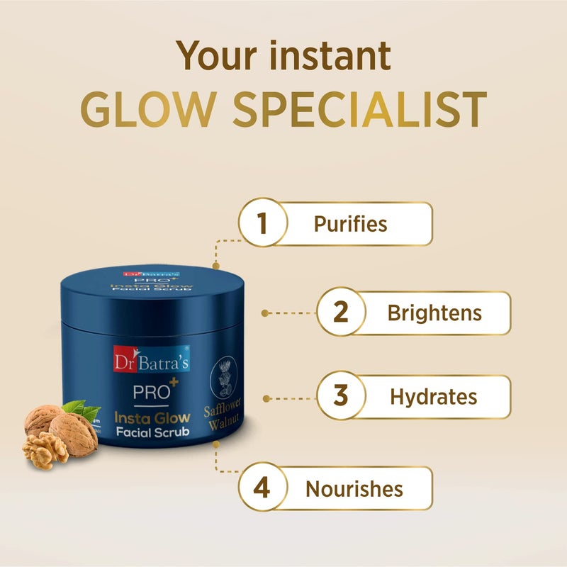 Dr Batra's Dr Batras Dr BatraS Pro Instant Glow Face Wash 100G And Pro Insta Glow Facial Scrub 250GEnriched With TurmericRepairs Skin DamagePrevents InfectionsFace Wash For Skin ComplexionGlowing Skin - Image 3