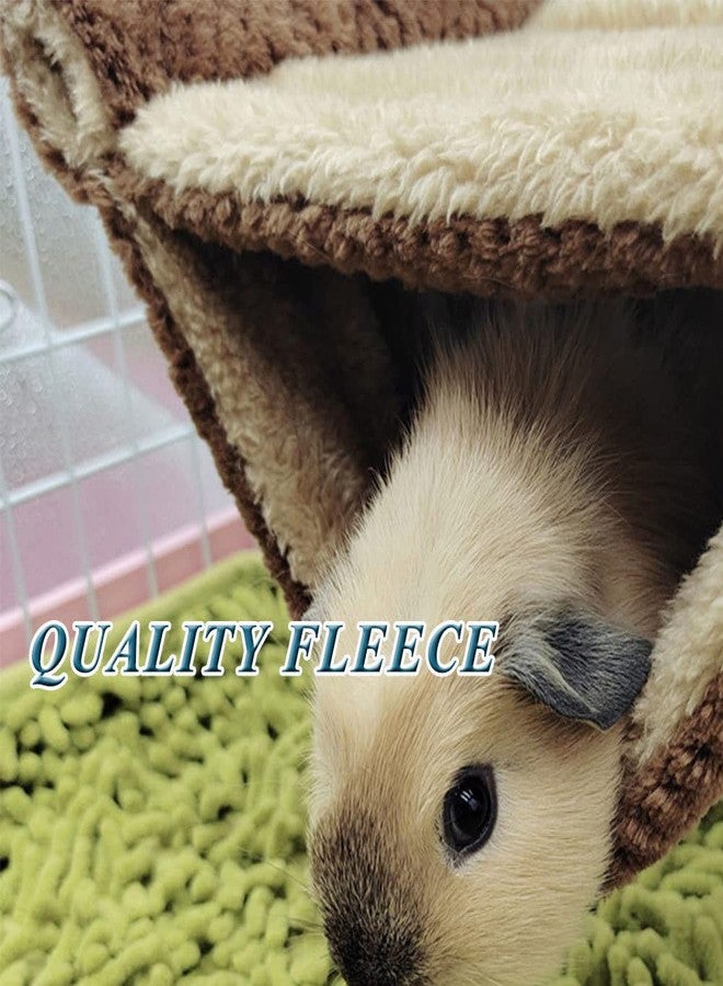 Oncpcare Fleece Rat Hammock Warm Guinea Pig Sleep Bed Chinchilla Cage Play Platform with Warm Fleece for Hamster Mice, Coffee - Image 3