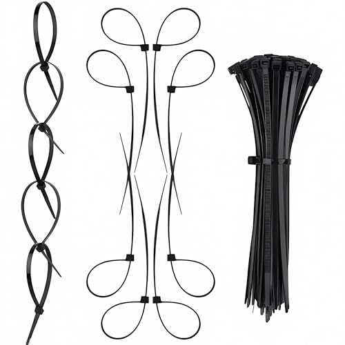 Hian 4-Inch Nylon Cable Ties (100-Pack) – Heavy-Duty, Self-Locking Plastic Straps for Indoor and Outdoor Use – Durable, Adjustable Cable Management Solution (100 mm x 2.5 mm, Black) - Image 1