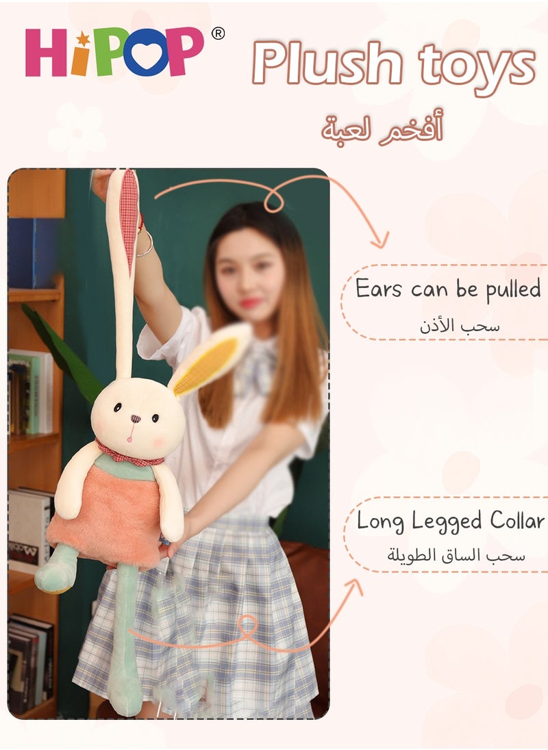 HIPOP - Plush Toy Gifts,Rabbit Dolls That Can Pull Their Ears,48cm Children Appease Dolls - Image 1