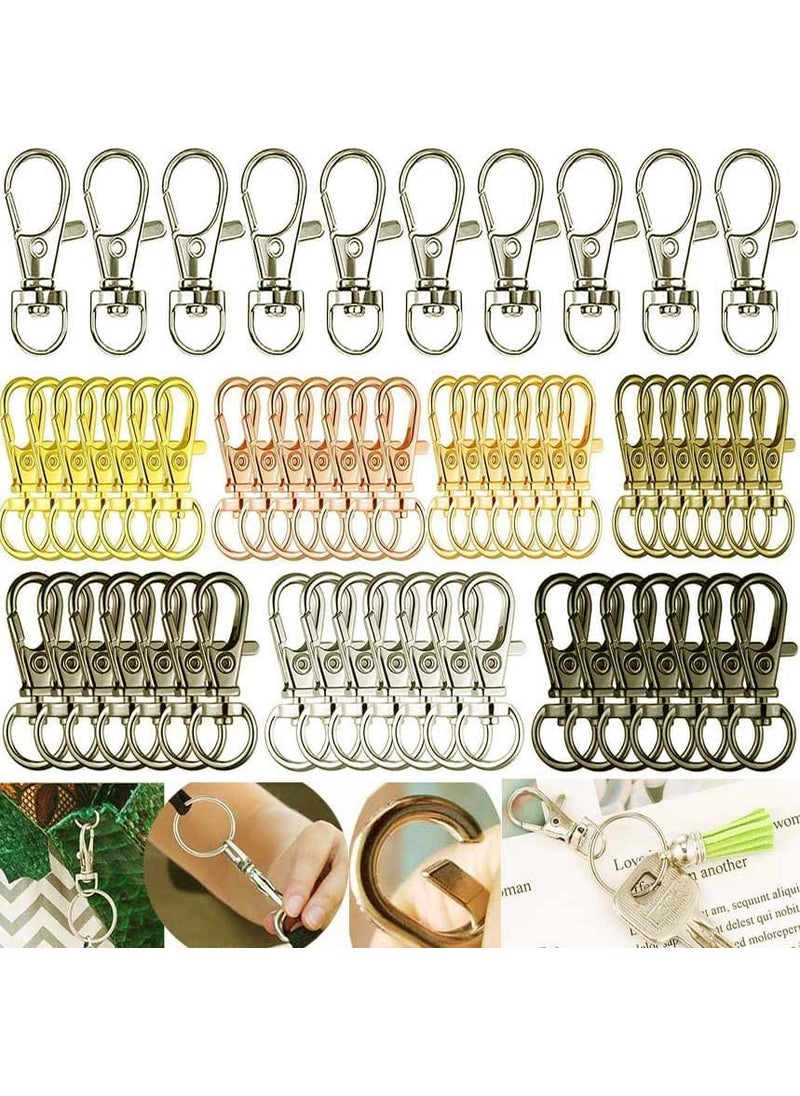 DIY Crafts DIY Crafts 5 Sets Nickel Silver Premium Premium Key Chain Clip Hooks Swivel Clasps Lanyard Snap Hook Keychain Hooks for Lanyard Key Rings Crafting Choice Available  - Image 1