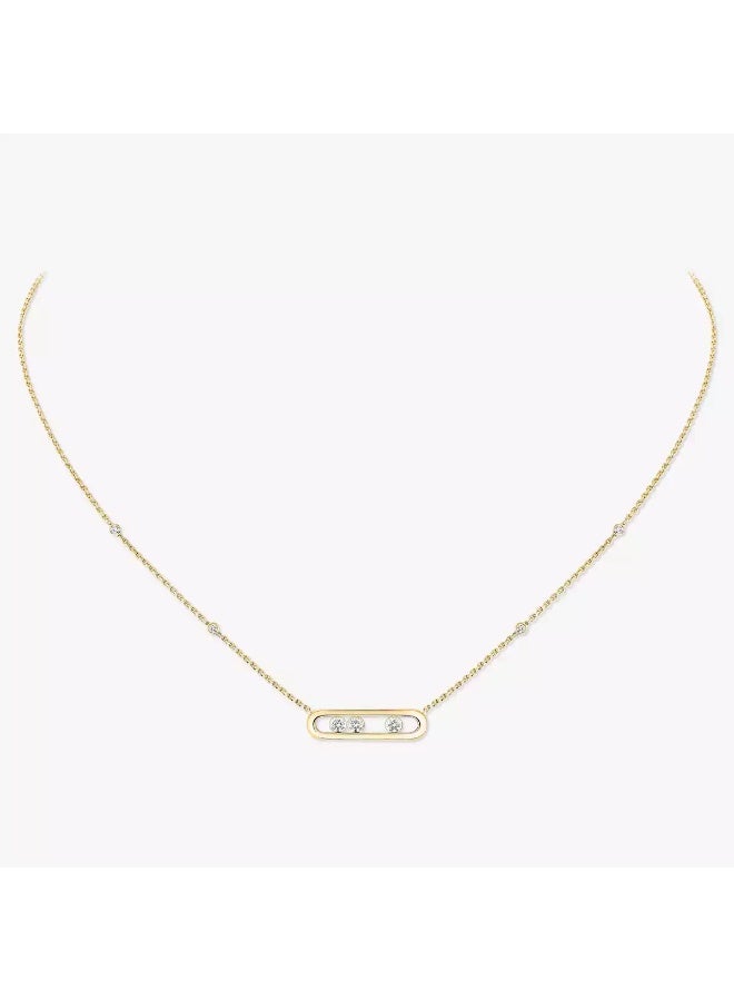 ميسيكا انزلاق قلادة النساء ديناميكية كاملة الماس قلادة سلسلة collarbone - Image 1