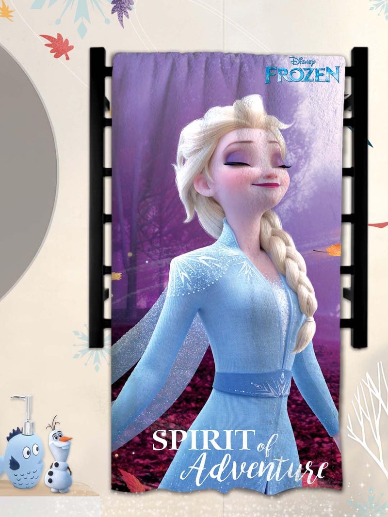 Athom Living Disney Frozen Spirit of Adventure Kids Cotton Bath Towel, 60 x 120cm, 350GSM.Multicolour - Image 3