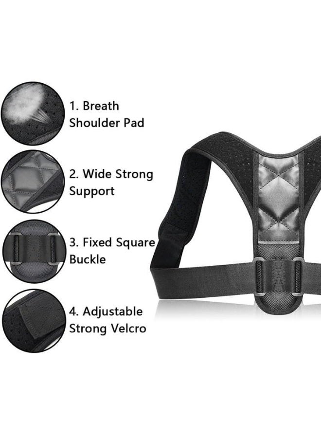 Back  Posture Corrector, Back Support,  Adjustable Shoulder Strap for Women and Men, Breathable Belt for Improved Posture and Pain Relief (Large) - Image 2