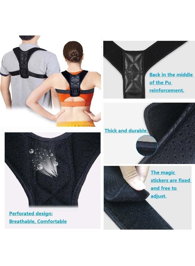 Back  Posture Corrector, Back Support,  Adjustable Shoulder Strap for Women and Men, Breathable Belt for Improved Posture and Pain Relief (Large) - Image 3