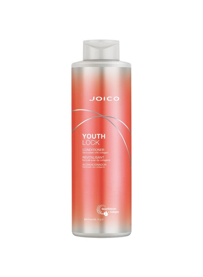 JOICO Oico Youthlock Conditioner Formulated With Collagen ; Youthful Body & Bounce ; Reduce Breakage & Frizz ; Soften & Detangle Hair ; Boost Shine ; Sulfate Free ; With Arginine ; 33.8 Fl Oz - Image 1