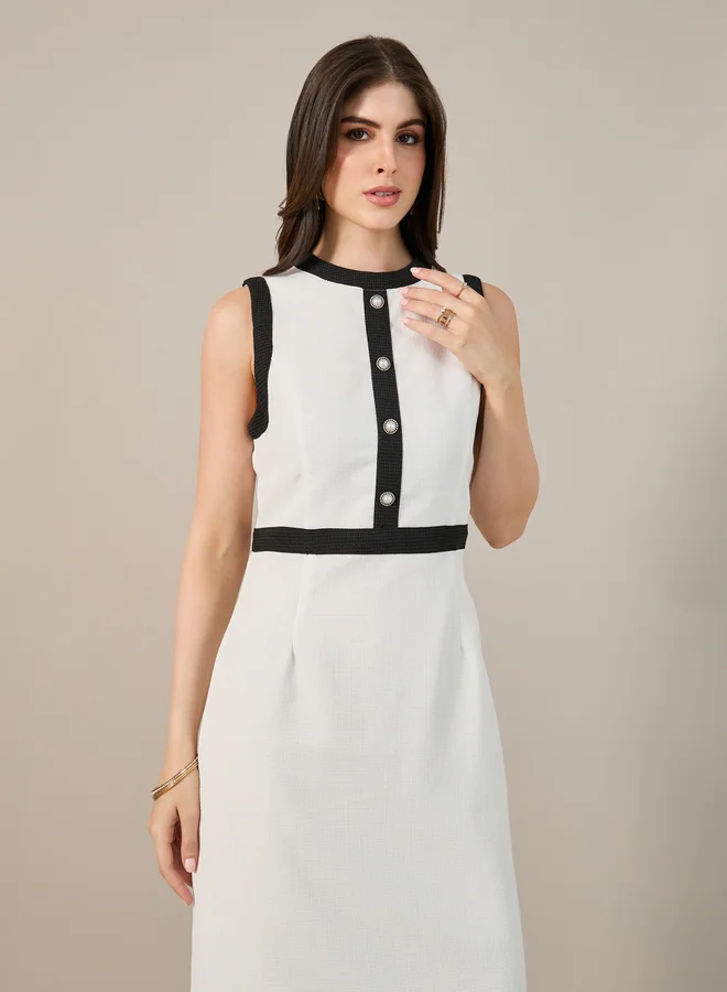 Styli Sleeveless Sheath Dress