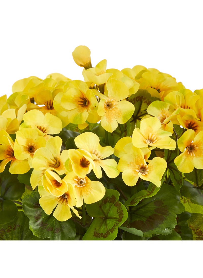 Nearly Natural Nearly Natural 11in. Geranium Artificial Plant in Ceramic Planter UV Resistant (Indoor/Outdoor)  - Image 3