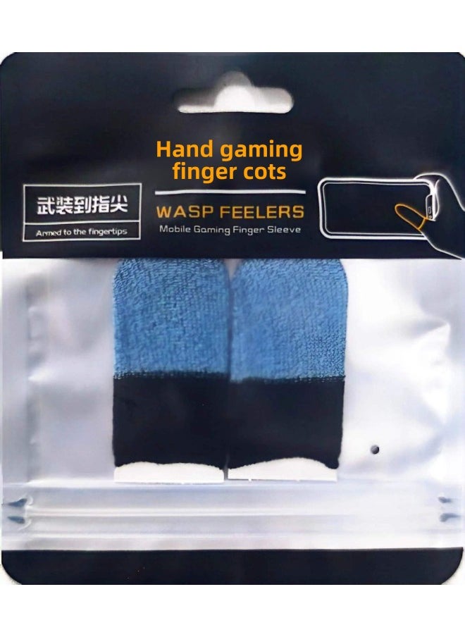 Generic Crimson Double Color Game Finger Coat Hand Swim Anti-sweat Walking Artifact Touch Screen Gloves Breathable Chicken Finger Coat-Product Color:Carbon Blue Black Double  - Image 1