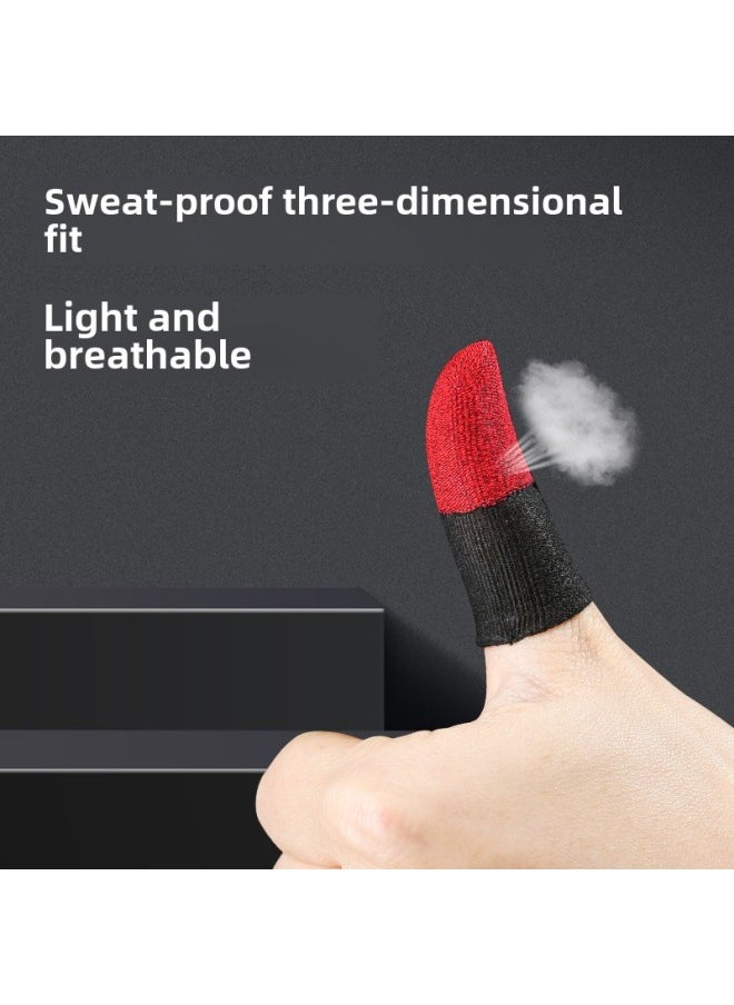 Generic Crimson Double Color Game Finger Coat Hand Swim Anti-sweat Walking Artifact Touch Screen Gloves Breathable Chicken Finger Coat-Product Color:Carbon Blue Black Double  - Image 3