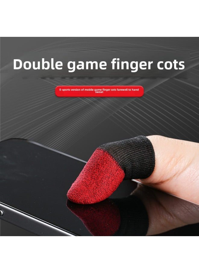 Generic Crimson Double Color Game Finger Coat Hand Swim Anti-sweat Walking Artifact Touch Screen Gloves Breathable Chicken Finger Coat-Product Color:Carbon Blue Black Double  - Image 2
