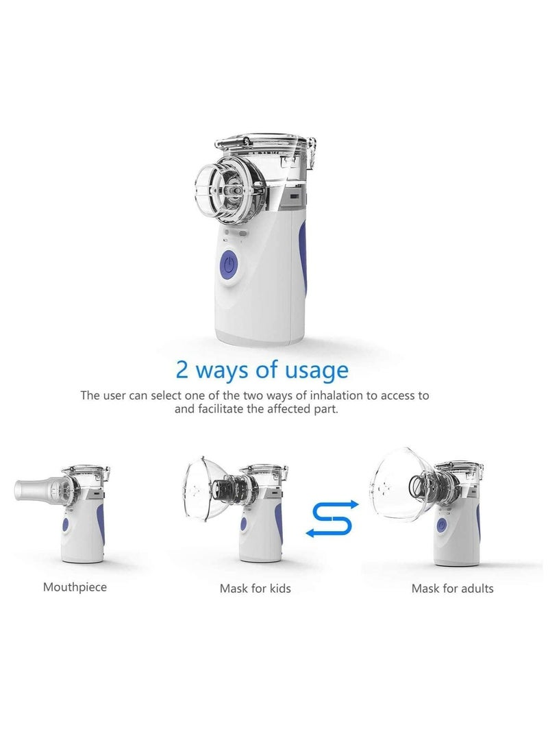 Genzy - Nebulizer, Portable Mini Vaporizers Handheld Atomizers for Adults and Children, Ultrasonic Humidifier for Home and Travel Use, Steam Mesh Inhalators - Image 1