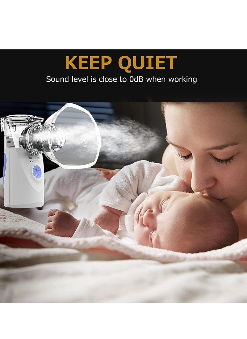 Genzy - Nebulizer, Portable Mini Vaporizers Handheld Atomizers for Adults and Children, Ultrasonic Humidifier for Home and Travel Use, Steam Mesh Inhalators - Image 1